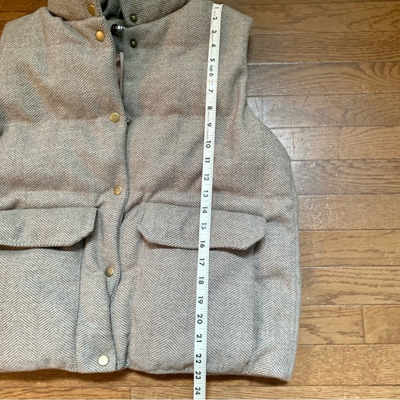 FARFALLA Women's Sleeveless Quilted Twill Vest | Medium | Light Brown - Picture 11 of 11